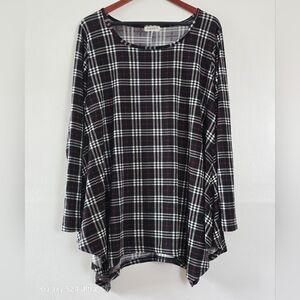 Women's 3/4 Sleeve Shirt Tunic Top Loose Fit size 2X